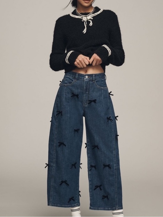 Anthropologie Denim - Anthropologie The Kenna Mid-Rise Heritage Barrel Jeans by Pilcro: Bow Edition 29
